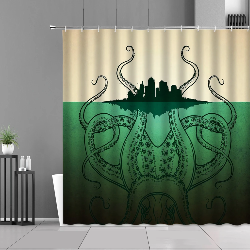 Personality Octopus Bathroom Curtains Underwater World Animal Waterproof Shower Curtain Home Bathtub Decor Screen With Hooks Set
Personality Octopus Bathroom Curtains Underwater World Animal Waterproof Shower Curtain Home Bathtub Decor Screen With Hooks Set