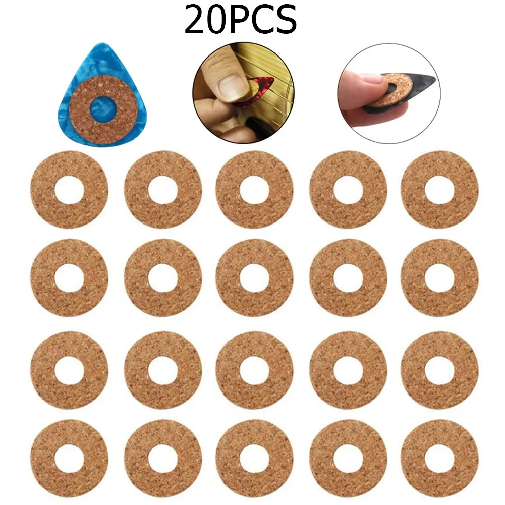 20Pcs Guitar Picks Cork Grip Anti-Skid Grips Plectrum Pads 18MM Cork Washer Gasket Guitare Guitarra Musical Instrument Accessory
20Pcs Guitar Picks Cork Grip Anti-Skid Grips Plectrum Pads 18MM Cork Washer Gasket Guitare Guitarra Musical Instrument Accessory