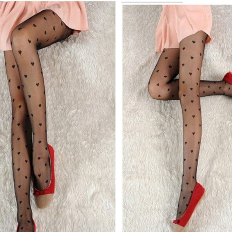 All-Match Peach Love Heart Pattern Sexy Women Stockings Transparent High Elastic Pantyhose Black Female Tights
All-Match Peach Love Heart Pattern Sexy Women Stockings Transparent High Elastic Pantyhose Black Female Tights