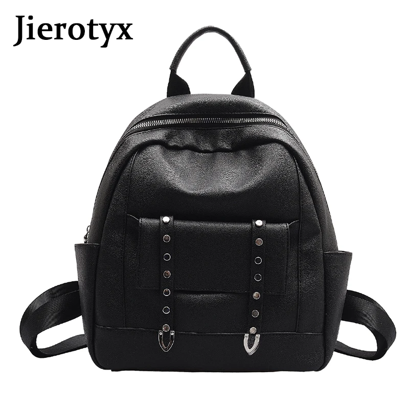 JIEROTYX Fashion Female Knapsack Black Travel Ladies Bagpack Large Capacity Shoulder Bag Korean College Wind Simple Backpack 
JIEROTYX Fashion Female Knapsack Black Travel Ladies Bagpack Large Capacity Shoulder Bag Korean College Wind Simple Backpack