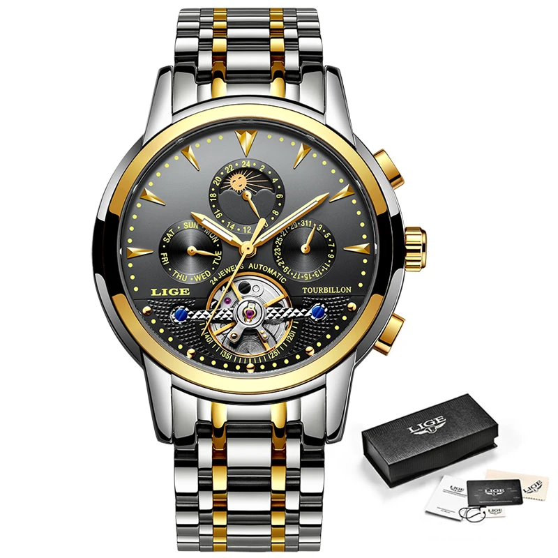 Relogio Masculino Mens Watches LIGE Top Brand Luxury Automatic Mechanical Business Clock Gold Watch Men Reloj Mecanico de Hombre
Relogio Masculino Mens Watches LIGE Top Brand Luxury Automatic Mechanical Business Clock Gold Watch Men Reloj Mecanico de Hombre