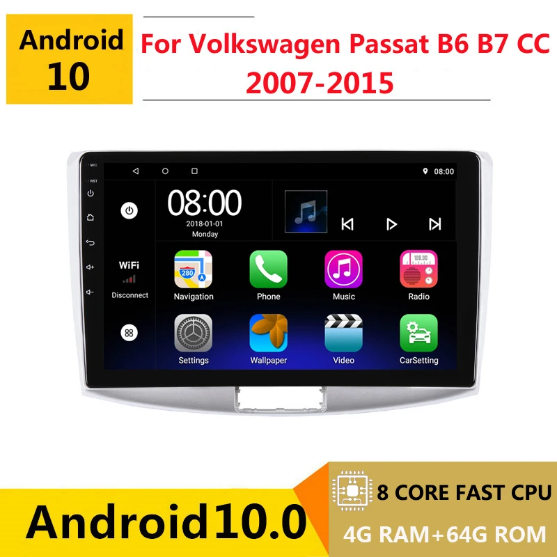 8-ядерный автомобильный DVD мультимедийный плеер Android 10 GPS для Volkswagen VW Passat B6 B7 CC 2007 - 2015 аудио автомобильное радио стерео навигация
8-ядерный автомобильный DVD мультимедийный плеер Android 10 GPS для Volkswagen VW Passat B6 B7 CC 2007 - 2015 аудио автомобильное радио стерео навигация