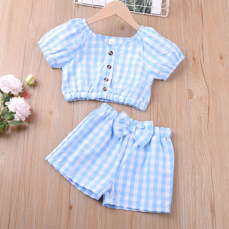 2021 New Girl Clothes Set Fashion Plaid Printed Short-sleeve Top + Shorts 2-Piece Summer Children's Clothes Outfit 2-6 Years
2021 New Girl Clothes Set Fashion Plaid Printed Short-sleeve Top + Shorts 2-Piece Summer Children's Clothes Outfit 2-6 Years