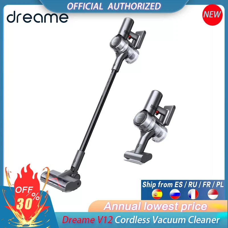 Ручной беспроводной пылесос Dreame V12 с OLED-дисплеем, 27000 па, Вт
Ручной беспроводной пылесос Dreame V12 с OLED-дисплеем, 27000 па, Вт