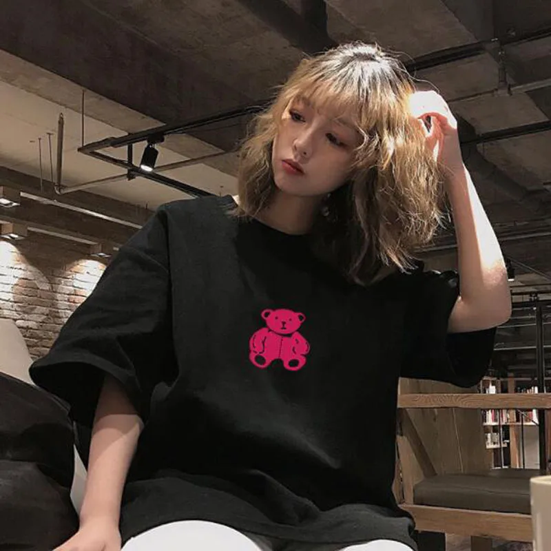 Campus Style T shirts Women Cute Print Short Sleeve O Neck Tee shirt Femme Cotton Spandex Women Tops
Campus Style T shirts Women Cute Print Short Sleeve O Neck Tee shirt Femme Cotton Spandex Women Tops