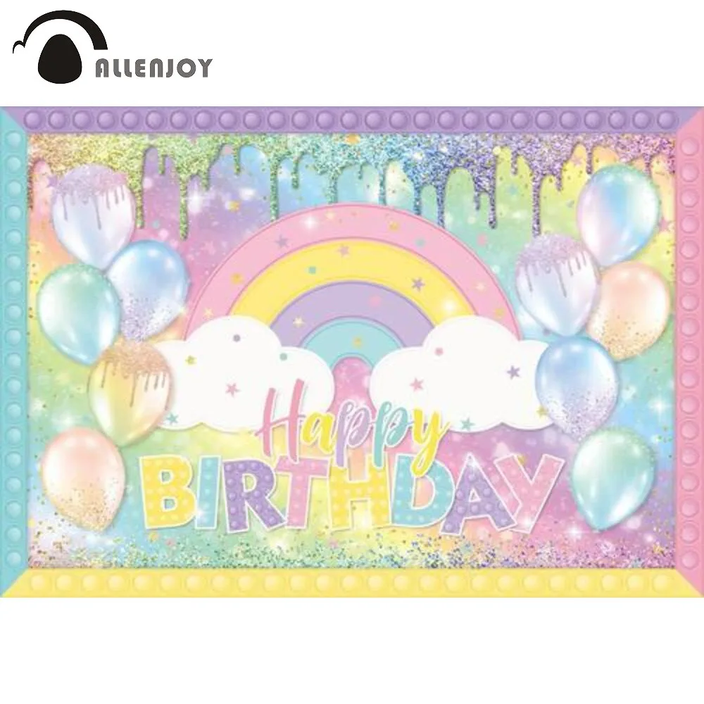 Allenjoy Birthday Party Backdrop Baby Shower Glitter Graffiti Colourful Rainbow Push Bubble Sensory Kids Photocall Background
Allenjoy Birthday Party Backdrop Baby Shower Glitter Graffiti Colourful Rainbow Push Bubble Sensory Kids Photocall Background