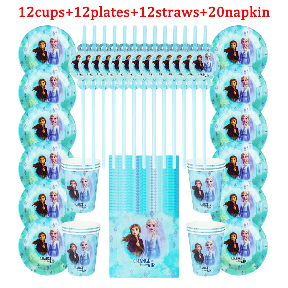 Disney Princess Frozen Party Disposable Tableware Cup Plate Straws Napkin Birthday Decorations High Quality Baby Shower Gifts
Disney Princess Frozen Party Disposable Tableware Cup Plate Straws Napkin Birthday Decorations High Quality Baby Shower Gifts