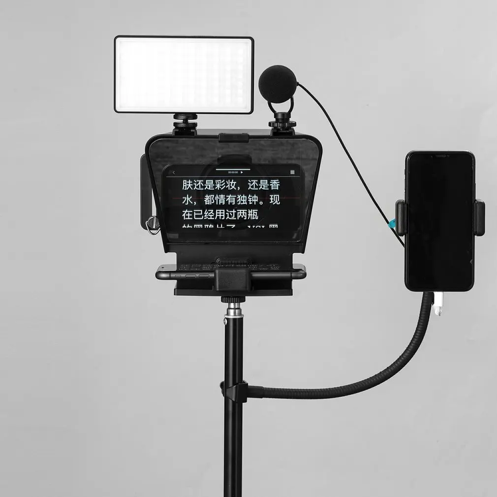 Phone and DSLR Recording Mini Teleprompter Portable Inscriber Mobile Teleprompter Artifact Video With Remote Control
Phone and DSLR Recording Mini Teleprompter Portable Inscriber Mobile Teleprompter Artifact Video With Remote Control