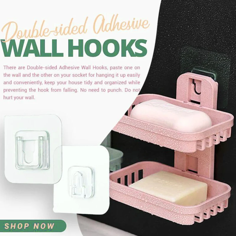 Multi-Purpose Double-sided Adhesive Wall Hooks for Kitchen Bathroom Living Room Adhesive Wall Mounted Seamless Storage Hooks
Multi-Purpose Double-sided Adhesive Wall Hooks for Kitchen Bathroom Living Room Adhesive Wall Mounted Seamless Storage Hooks