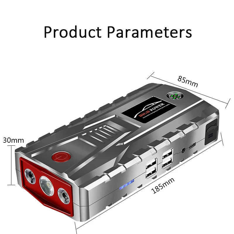 28000mAh Car Jump Starter Power Bank Portable Charger Car Battery Power Bank 4 USB Powerbank with LED Flashlight Safety Hammer
28000mAh Car Jump Starter Power Bank Portable Charger Car Battery Power Bank 4 USB Powerbank with LED Flashlight Safety Hammer