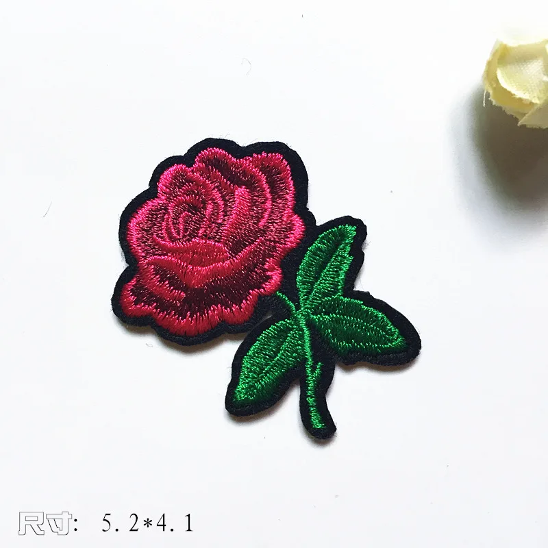 Новые милые красочные с цветочным рисунком и аппликацией в виде Розы Цветы из