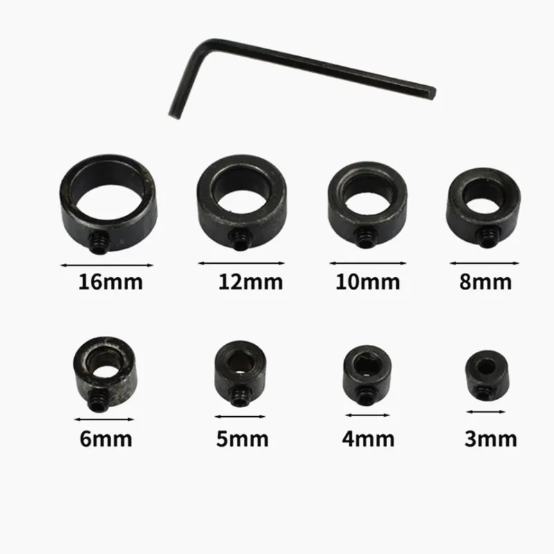 2021 Hot Sale 3-16mm Woodworking Drill Locator Bit Depth Stop Collars Ring Positioner Drill Locator Wood Drill Bit With Wrench 
2021 Hot Sale 3-16mm Woodworking Drill Locator Bit Depth Stop Collars Ring Positioner Drill Locator Wood Drill Bit With Wrench