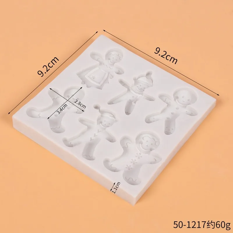 DIY Fondant Chocolate Silicone Mold 6 gingerbread man cookie pudding molds Dry Pez Home Baking Tools cake decorating tools
DIY Fondant Chocolate Silicone Mold 6 gingerbread man cookie pudding molds Dry Pez Home Baking Tools cake decorating tools
