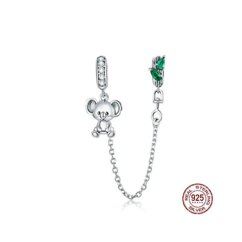 New 925 Sterling Silver Koala Safety Chain Charm for Original Silver Snake Bracelet Women DIY Jewelry Accessories
New 925 Sterling Silver Koala Safety Chain Charm for Original Silver Snake Bracelet Women DIY Jewelry Accessories