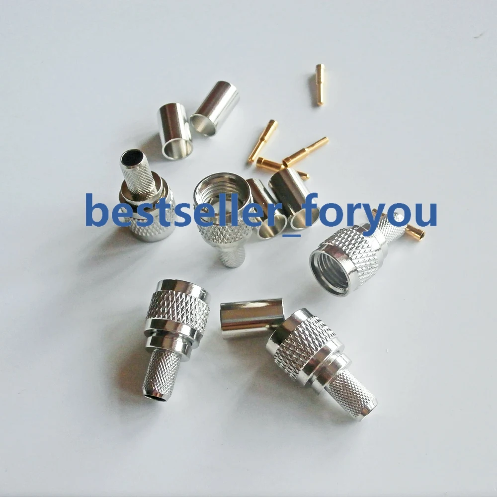 Mini-UHF Male Plug Crimp RF Coaxial Coax Connector RG8/X, LMR240 RG8X 
Mini-UHF Male Plug Crimp RF Coaxial Coax Connector RG8/X, LMR240 RG8X