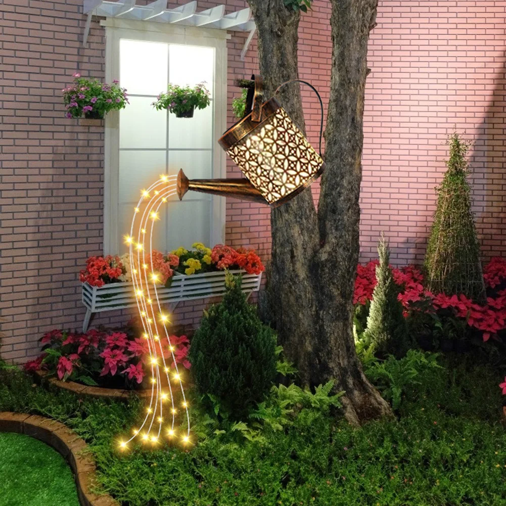 Wrought Iron Hollow Out Solar Lamp Solar Powered Watering Can Sprinkles Fairy Light LED Outdoor Garden Waterproof Shower Light
Wrought Iron Hollow Out Solar Lamp Solar Powered Watering Can Sprinkles Fairy Light LED Outdoor Garden Waterproof Shower Light