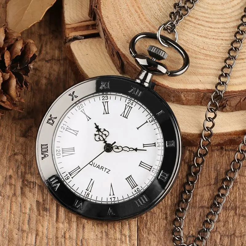 Retro Fashion Gift Pocket Watch Necklace Straight Without Cover Double Roman Numerals Simple Black Pocket Watch
Retro Fashion Gift Pocket Watch Necklace Straight Without Cover Double Roman Numerals Simple Black Pocket Watch