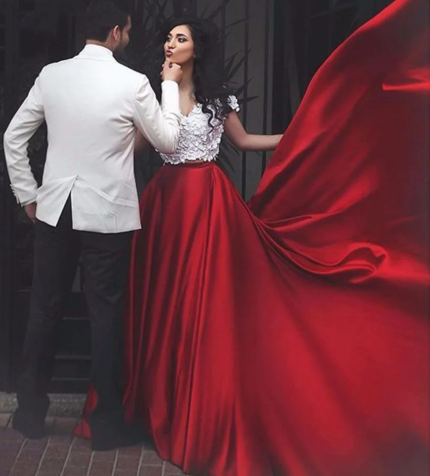 Fashion Red and Ivory Sweetheart Appliqued lace Flowers Two Pieces Prom party evening gown 2018 Mother of the Bride Dresses
Fashion Red and Ivory Sweetheart Appliqued lace Flowers Two Pieces Prom party evening gown 2018 Mother of the Bride Dresses