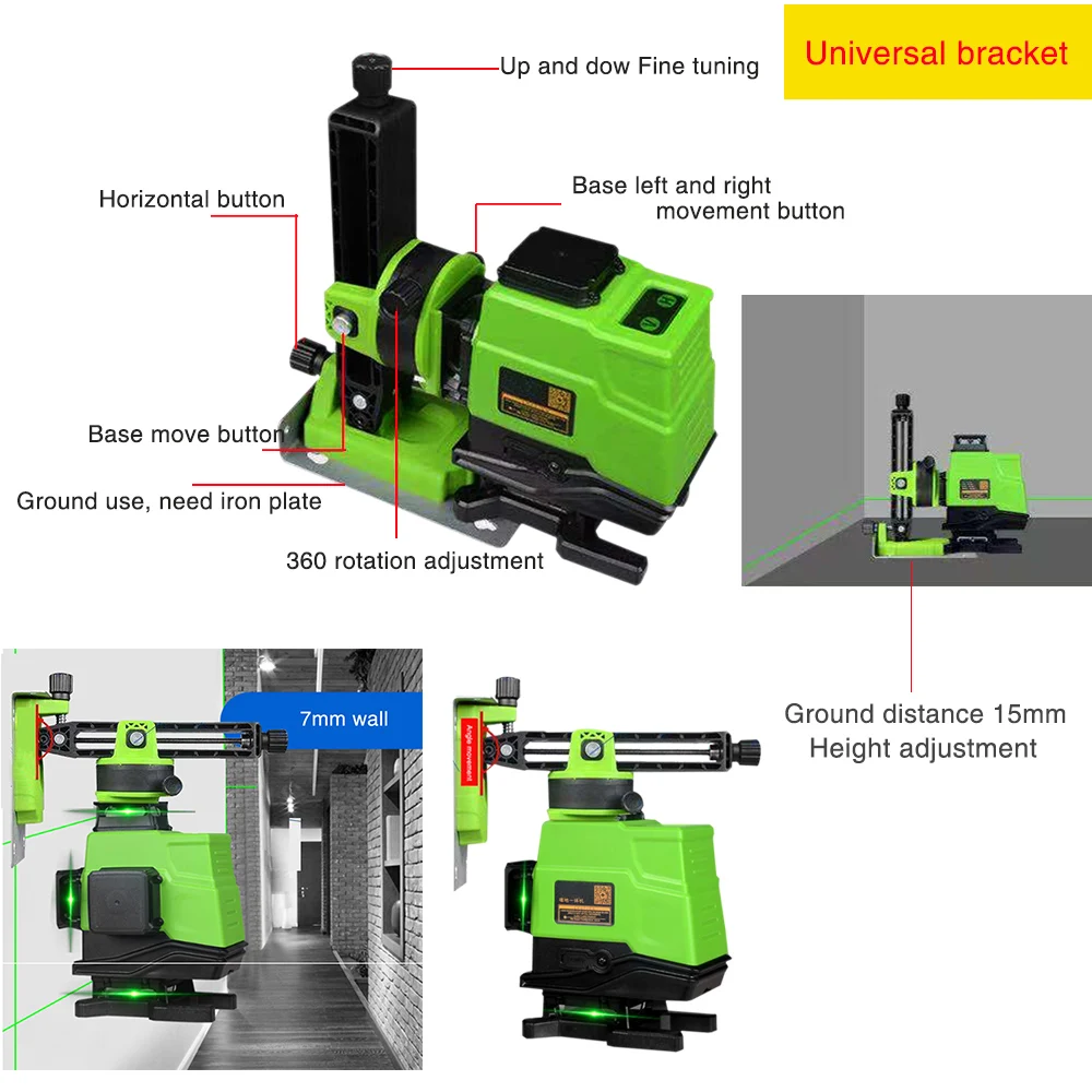 4D 16 Lines Green Laser Level 360 IE16 Pendulum Lock Auto Self-leveling Cross Line Osram Laser Tube
4D 16 Lines Green Laser Level 360 IE16 Pendulum Lock Auto Self-leveling Cross Line Osram Laser Tube