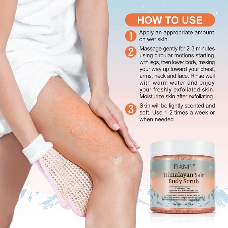 Himalayan Salt Body Scrub Natural Exfoliate Salt Scrub Moisturizing Skin Exfoliate Acne Cellulite Anti-wrinkle Dead Skin
Himalayan Salt Body Scrub Natural Exfoliate Salt Scrub Moisturizing Skin Exfoliate Acne Cellulite Anti-wrinkle Dead Skin