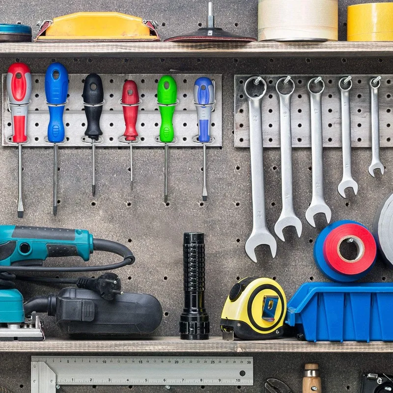 2 Pcs Screwdriver Holder Pegboard Multi-Tool Holder Accessory Pegboard Accessories Multi-Ring Tool Holder for Pegboard
2 Pcs Screwdriver Holder Pegboard Multi-Tool Holder Accessory Pegboard Accessories Multi-Ring Tool Holder for Pegboard