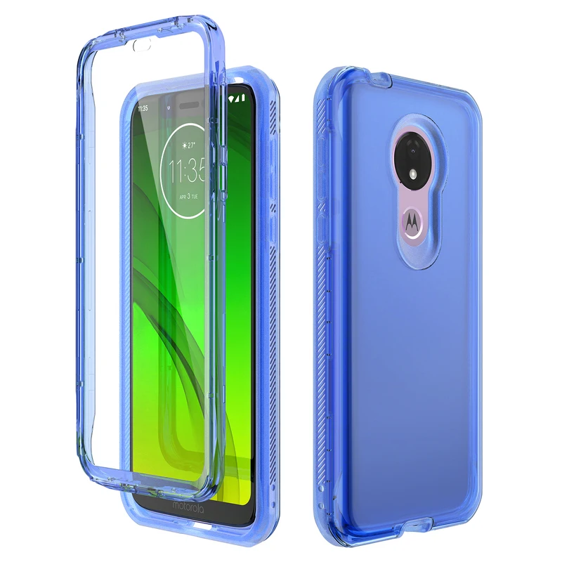 Жесткий чехол накладка для Motorola Moto G7 Power Play полноразмерный со встроенным защитным