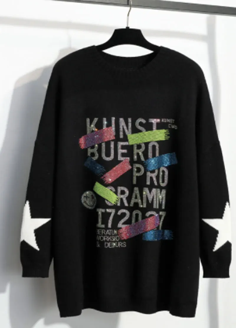 Autumn/winter Korean wool knit round collar large size women's 2021 monogrammed casual sweater
Autumn/winter Korean wool knit round collar large size women's 2021 monogrammed casual sweater