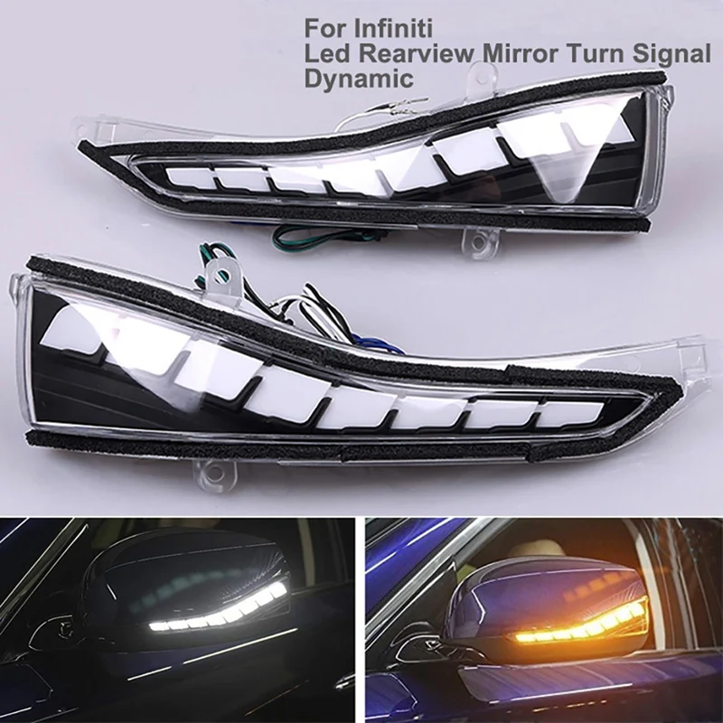 Car Side Mirror Indicator Dynamic LED Rearview Turn Signal Light for Infiniti Q30 Q50 Q60 Q70 QX30 QX50 QX60 QX70
Car Side Mirror Indicator Dynamic LED Rearview Turn Signal Light for Infiniti Q30 Q50 Q60 Q70 QX30 QX50 QX60 QX70