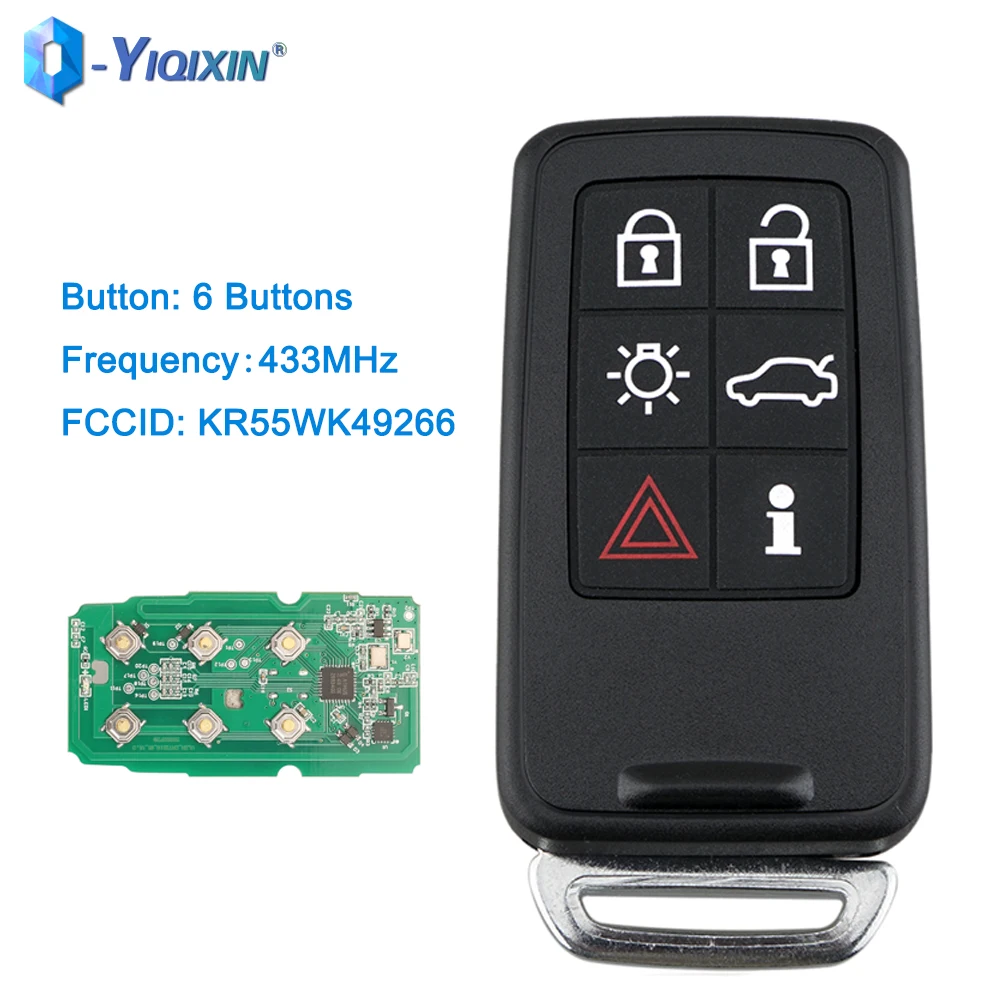 YIQIXIN 433 МГц 6 кнопок полный умный телефон управления для Volvo S60L XC60 S80L V60 V40 2007-2016 KR55WK49266 БЕСКЛЮЧЕВОЙ Go
YIQIXIN 433 МГц 6 кнопок полный умный телефон управления для Volvo S60L XC60 S80L V60 V40 2007-2016 KR55WK49266 БЕСКЛЮЧЕВОЙ Go