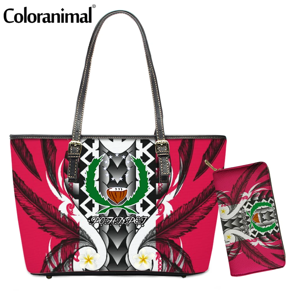 Coloranimal Pohnpei Polynesian Plumeria Printed Women Shoulder Bag 2Pcs/Set Crossbody Bag With Purse PU Leather Tote Handbag Hot
Coloranimal Pohnpei Polynesian Plumeria Printed Women Shoulder Bag 2Pcs/Set Crossbody Bag With Purse PU Leather Tote Handbag Hot