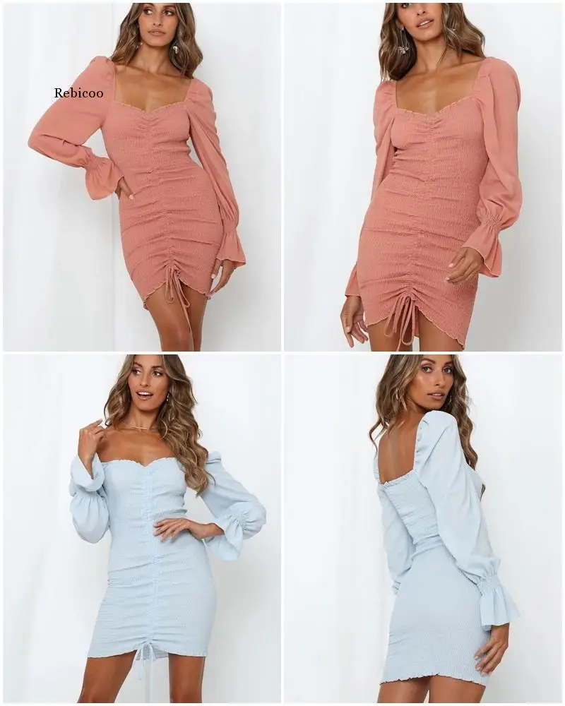 2021 Fashion Women Off The Shoulder Long Sleeve Mermaid Mini Dress Elegant Dress
2021 Fashion Women Off The Shoulder Long Sleeve Mermaid Mini Dress Elegant Dress