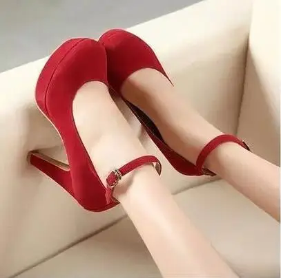 Sexy Ankle Strap Femeninas High heels Autumn Flock Round toe High heels Female Platform Summer Shoes Women Pumps Sandals Muje
Sexy Ankle Strap Femeninas High heels Autumn Flock Round toe High heels Female Platform Summer Shoes Women Pumps Sandals Muje