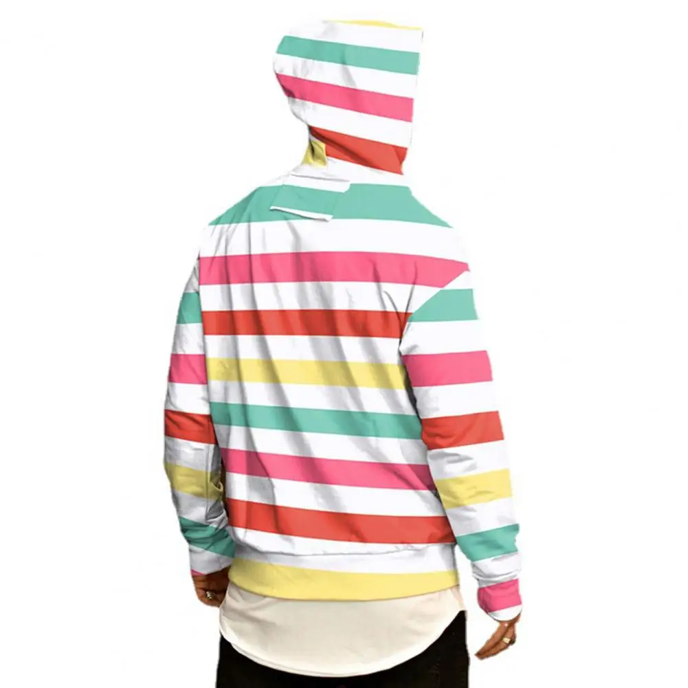 Clothes Stylish Pocket Long Sleeve Pullover Hoodie Autumn Men Sweatshirt Rainbow Striped Print for Travel
Clothes Stylish Pocket Long Sleeve Pullover Hoodie Autumn Men Sweatshirt Rainbow Striped Print for Travel