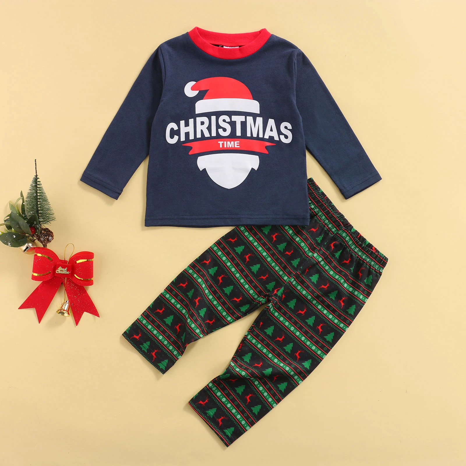2 Pcs Infant Baby Christmas Outfits Toddler Hat Letter Print Long Sleeve Round Neck Sweatshirt Color Block Trousers Xmas sets
2 Pcs Infant Baby Christmas Outfits Toddler Hat Letter Print Long Sleeve Round Neck Sweatshirt Color Block Trousers Xmas sets