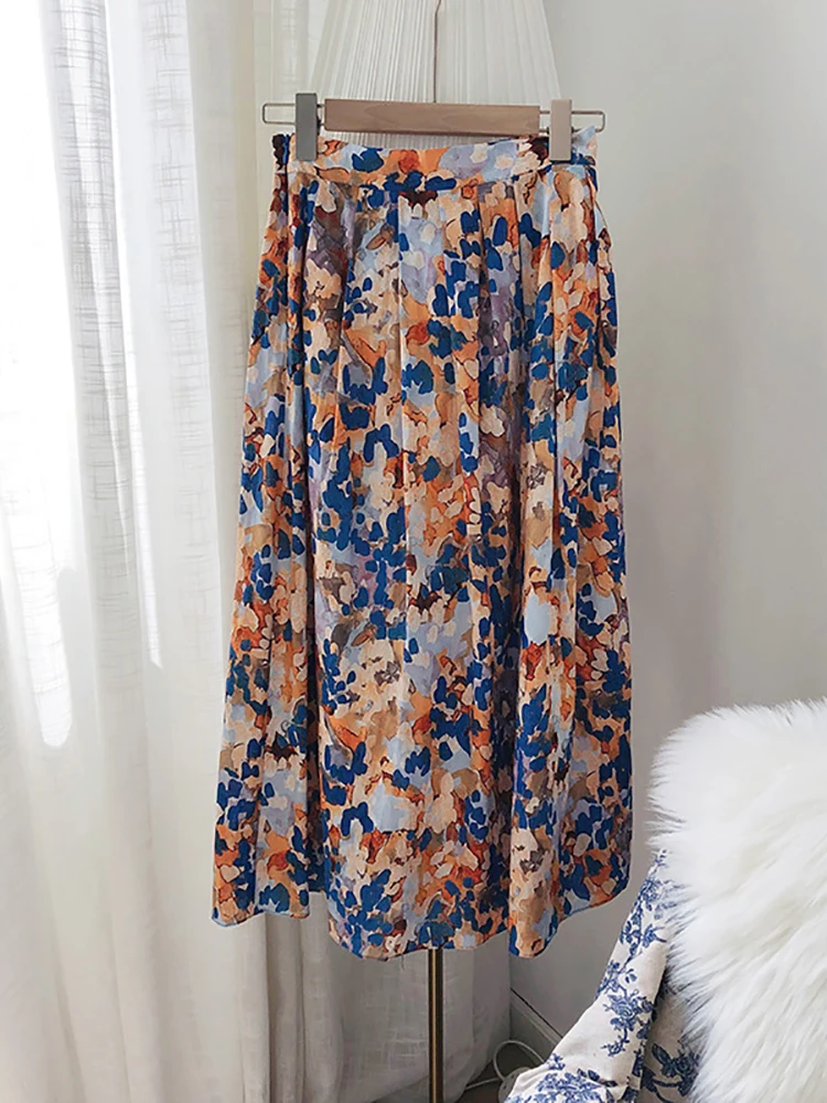 Women Pleated Print Skirt Retro Oil Painting Print Pleated Skirt A-Line Casual Mid-length Faldas Women Fashion Skirts
Women Pleated Print Skirt Retro Oil Painting Print Pleated Skirt A-Line Casual Mid-length Faldas Women Fashion Skirts