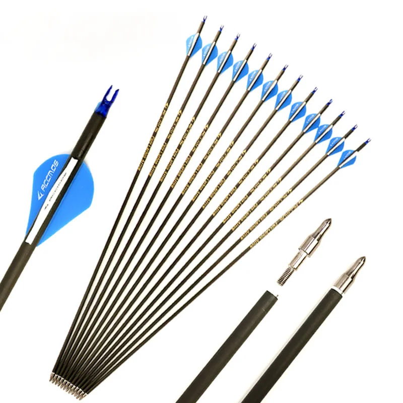 12pcs Newest Spine 350 400 500 600 Pure Carbon Arrow 31inch ID 6.2mm Archery Golden For Compound /Recuvre Bow Shooting
12pcs Newest Spine 350 400 500 600 Pure Carbon Arrow 31inch ID 6.2mm Archery Golden For Compound /Recuvre Bow Shooting