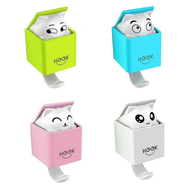 4 Pcs Cat Wall Hooks,Coat Hooks Adhesive, Hooks Heavy Duty For Bathroom/Bedroom/Kitchen,For Keys,Towel,Hat,Scarf,Bag
4 Pcs Cat Wall Hooks,Coat Hooks Adhesive, Hooks Heavy Duty For Bathroom/Bedroom/Kitchen,For Keys,Towel,Hat,Scarf,Bag