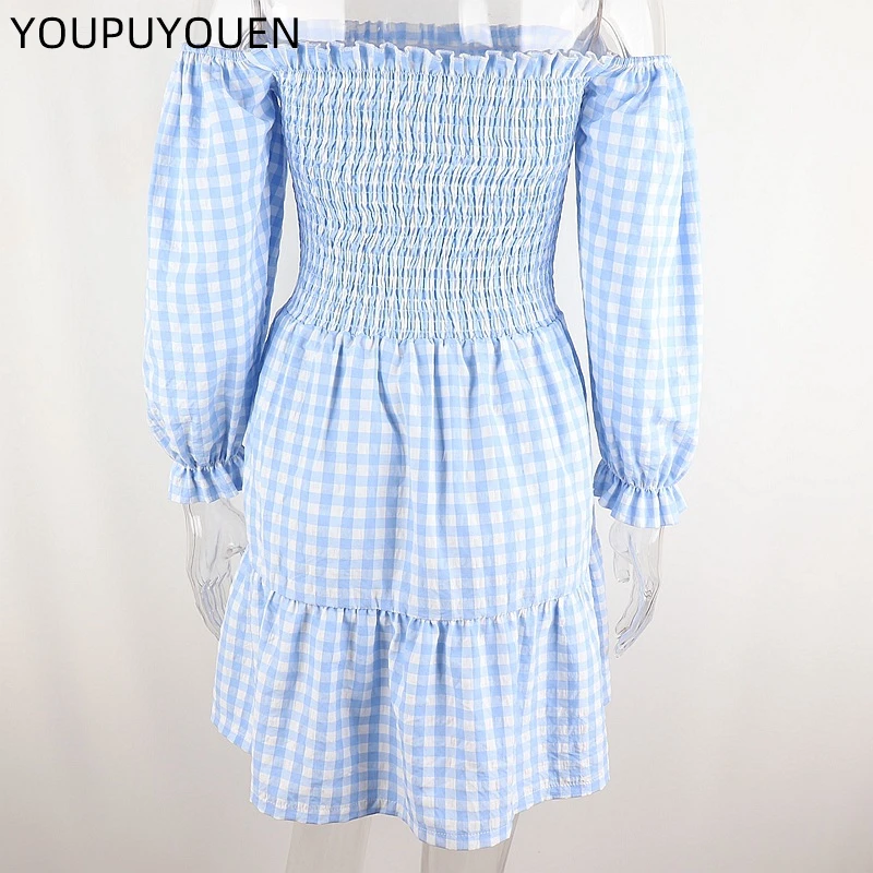 Women Fashion Sexy Off Shoulder Ruched Short A Line Plaid Dress 2021 Spring Summer Mini Sweet Ladies Long Sleeve Clothing
Women Fashion Sexy Off Shoulder Ruched Short A Line Plaid Dress 2021 Spring Summer Mini Sweet Ladies Long Sleeve Clothing