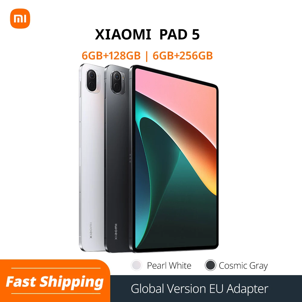 Смартфон Xiaomi Pad 5 6 ГБ + 128 Гб/6 256 11 дюймов WQHD дисплей 120 Гц Snapdragon 860 4 стереодинамика 8720