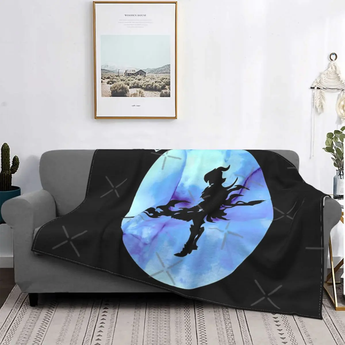 Ff14.gdraon-colcha de algodón con silueta, manta de cama cuadros, 90, double Manta 
Ff14.gdraon-colcha de algodón con silueta, manta de cama cuadros, 90, double Manta