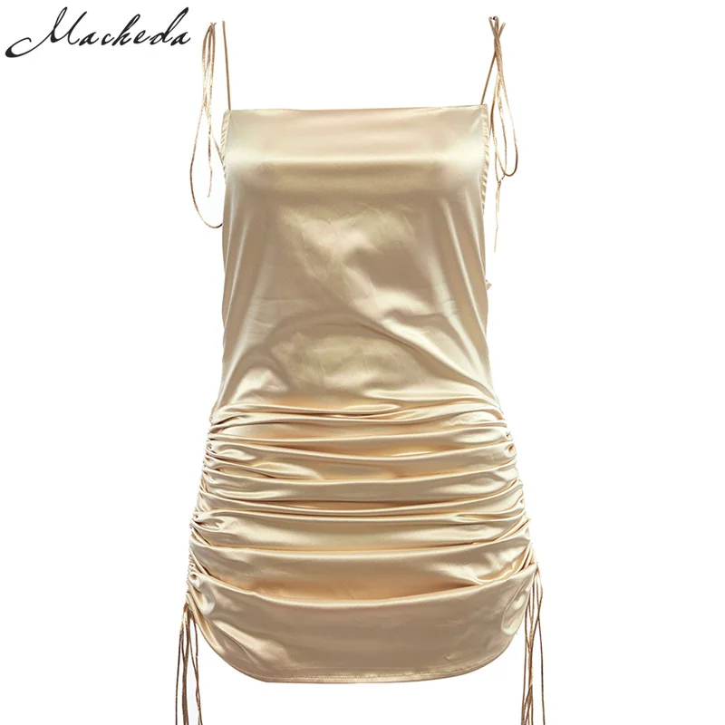 Macheda Fashion Women Solid Spaghetti Straps Backless Sleeveless Sexy Dresses Bottom Length Adjustable Ladies Casual Dress Ne'w
Macheda Fashion Women Solid Spaghetti Straps Backless Sleeveless Sexy Dresses Bottom Length Adjustable Ladies Casual Dress Ne'w
