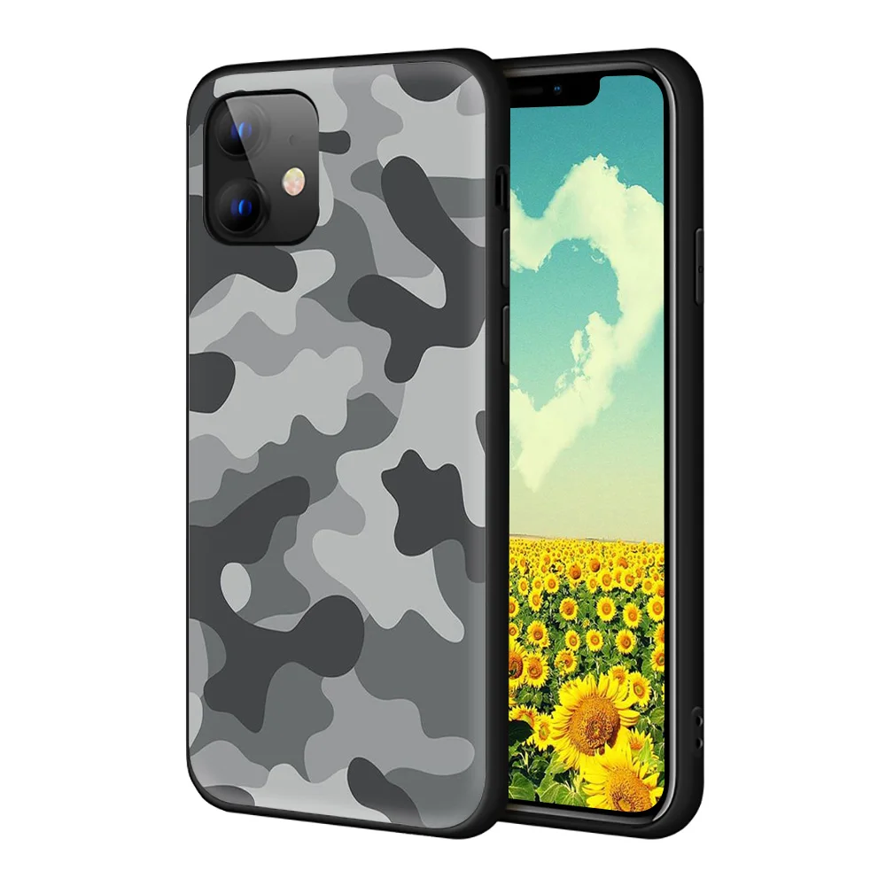 WEBBEDEPP Мягкий силиконовый чехол с камуфляжным рисунком для iPhone 12 Mini 11 Pro XS MAX XR X 8 7 6 6s