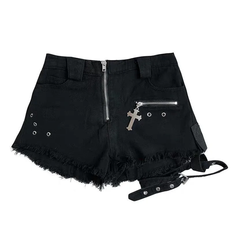Black Solid Gothic Style Denim Women Shorts Hight Waist Zipper Jeans 2020 Fashion Streetwear Mini Straight Short
Black Solid Gothic Style Denim Women Shorts Hight Waist Zipper Jeans 2020 Fashion Streetwear Mini Straight Short
