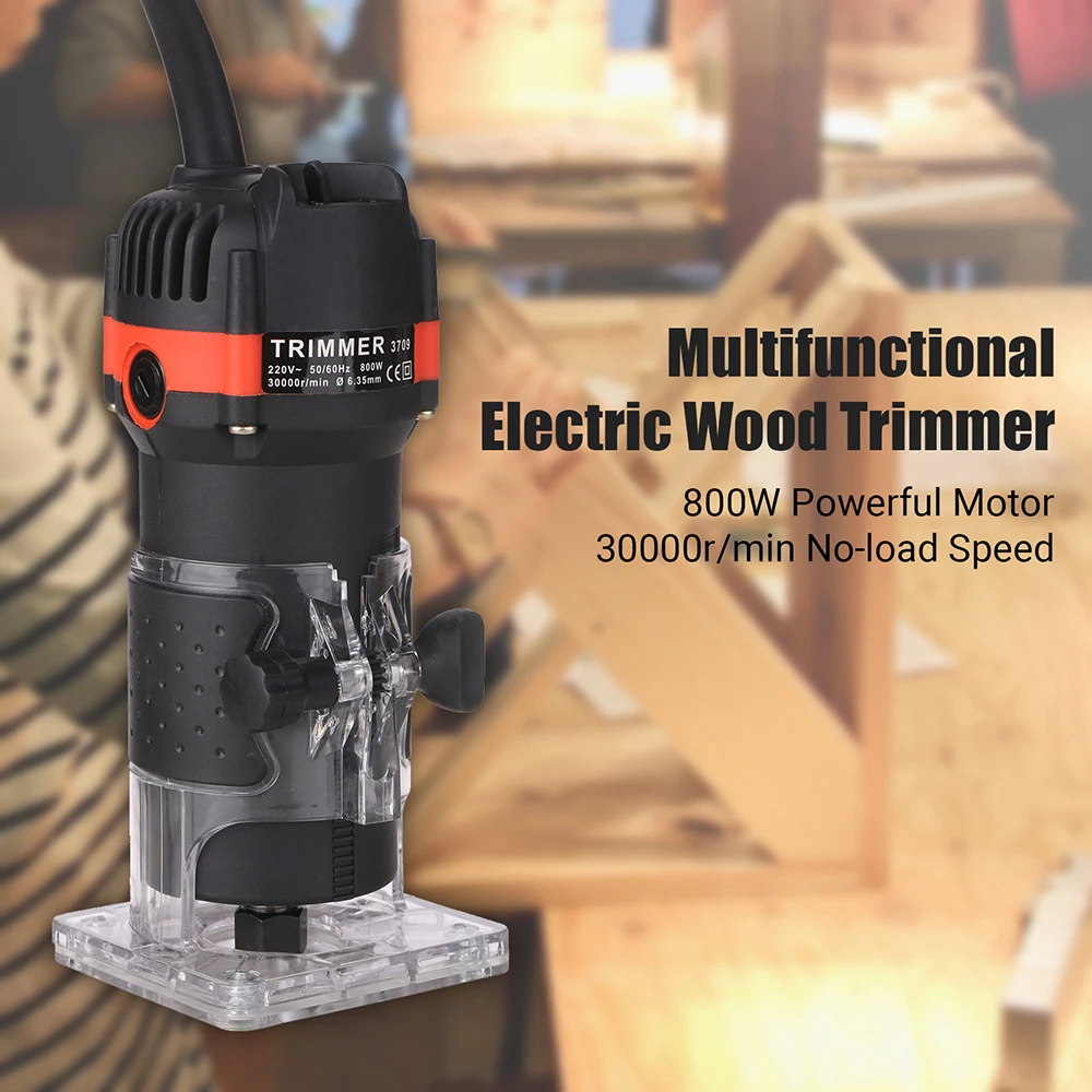 KKmoon 800W 30000r/min Multifunctional Electric Trimmer Electric Wood Trimmer Wood Router Laminate Trimmer Grooving Machine
KKmoon 800W 30000r/min Multifunctional Electric Trimmer Electric Wood Trimmer Wood Router Laminate Trimmer Grooving Machine