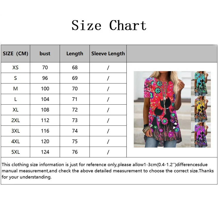 Plus Size Women Fashion Loose Casual short sleeves Floral print Round neck Cartoon print summer tshirt tops blouses
Plus Size Women Fashion Loose Casual short sleeves Floral print Round neck Cartoon print summer tshirt tops blouses