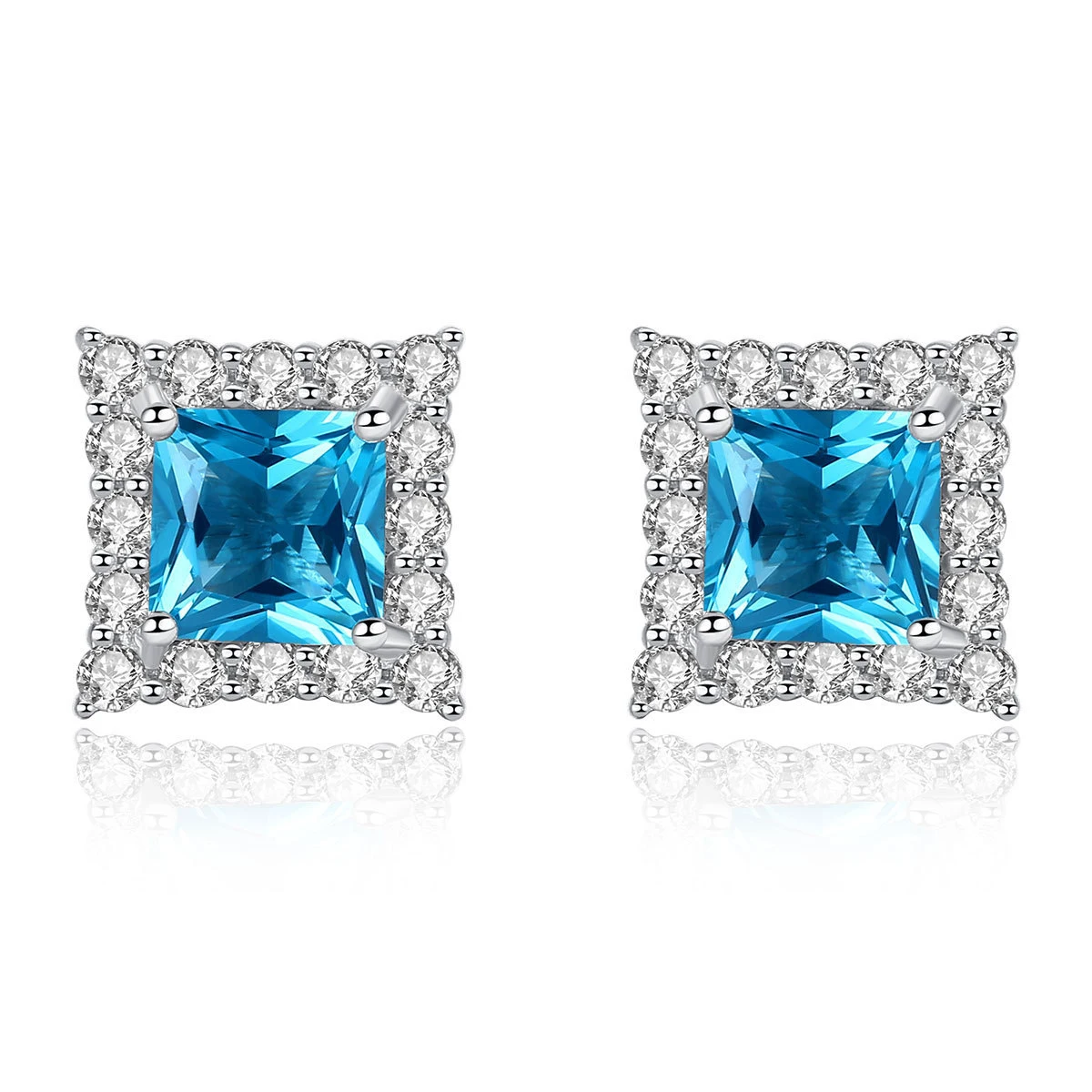 S925 sterling silver four-claw inlaid blue crystal simple fashion zircon female earrings
S925 sterling silver four-claw inlaid blue crystal simple fashion zircon female earrings