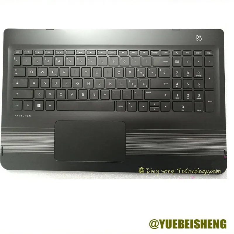 

YUEBEISHENG New/orig for HP Pavilion X360 15-BK Palmrest Italian keyboard upper cover Touchpad 854823-061