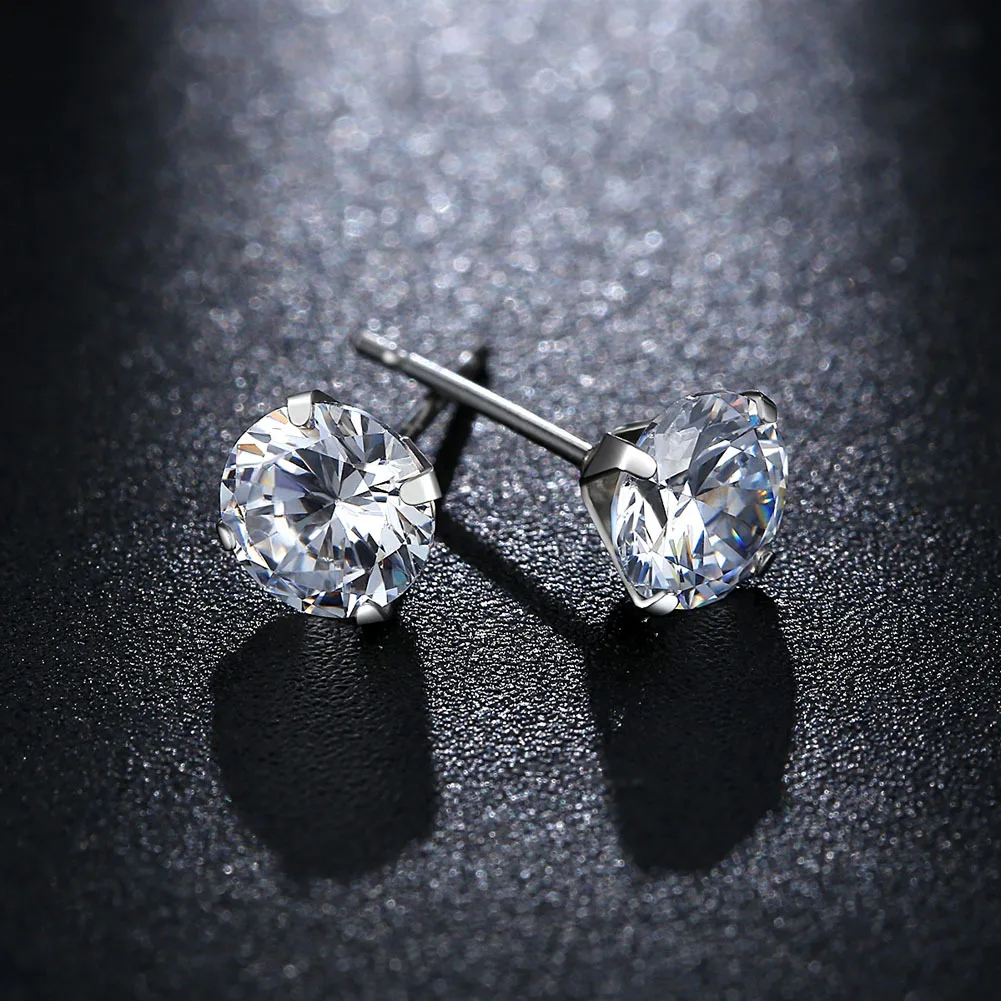 6mm Round White Diamond Simple Zircon Women earrings exquisite retro jewelry ear studs for party gift
6mm Round White Diamond Simple Zircon Women earrings exquisite retro jewelry ear studs for party gift