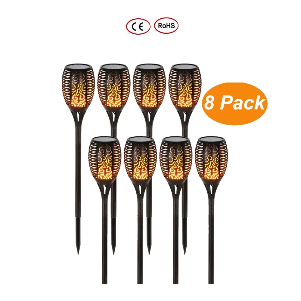 2-8 pcs Light Control Solar Flame Light Outdoor Waterproof Garden Torch Lamp for Courtyard Garden Beautify the garden
2-8 pcs Light Control Solar Flame Light Outdoor Waterproof Garden Torch Lamp for Courtyard Garden Beautify the garden