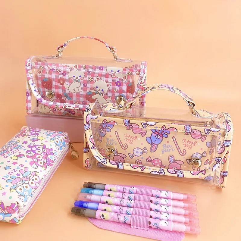 Чехол для карандаша с милым кроликом для девушек, вместительные студенческие кавайные японские карандаши из прозрачного ПВХ, школьные прин...
Чехол для карандаша с милым кроликом для девушек, вместительные студенческие кавайные японские карандаши из прозрачного ПВХ, школьные прин...